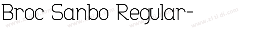 Broc Sanbo Regular字体转换